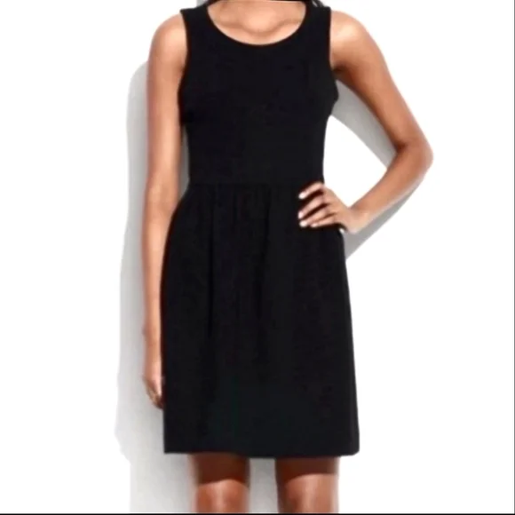 Madewell | Dresses | Madewell Fit And Flare Skater Dress In Black Size  Small | Poshmark